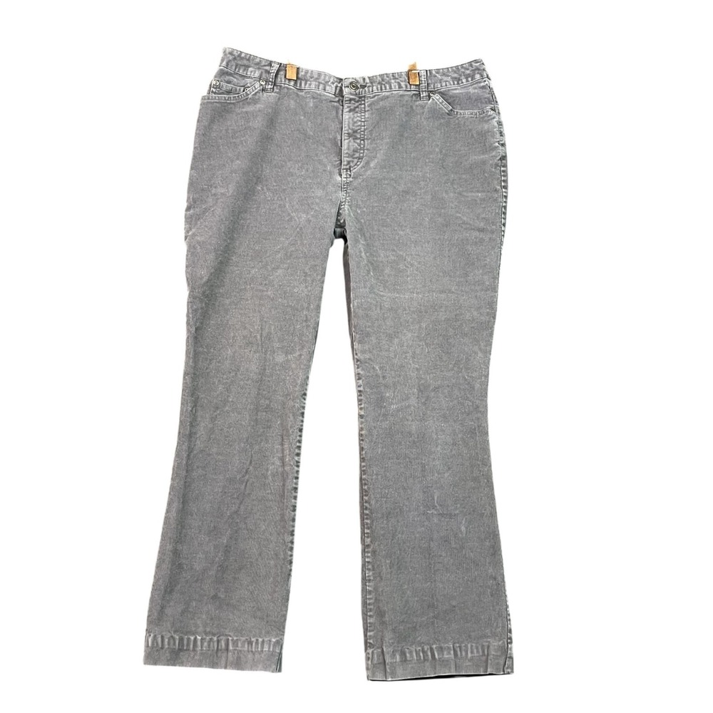 St. John's Bay Corduroy Bootcut Pants Womens 18W Gray Minimalist Corpore Outdoor